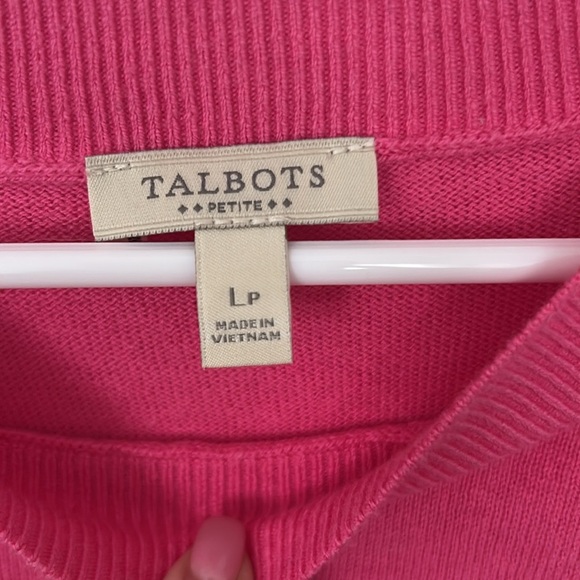 Talbots Pink Sweater size large petite crewneck, long sleeve - Picture 3 of 6
